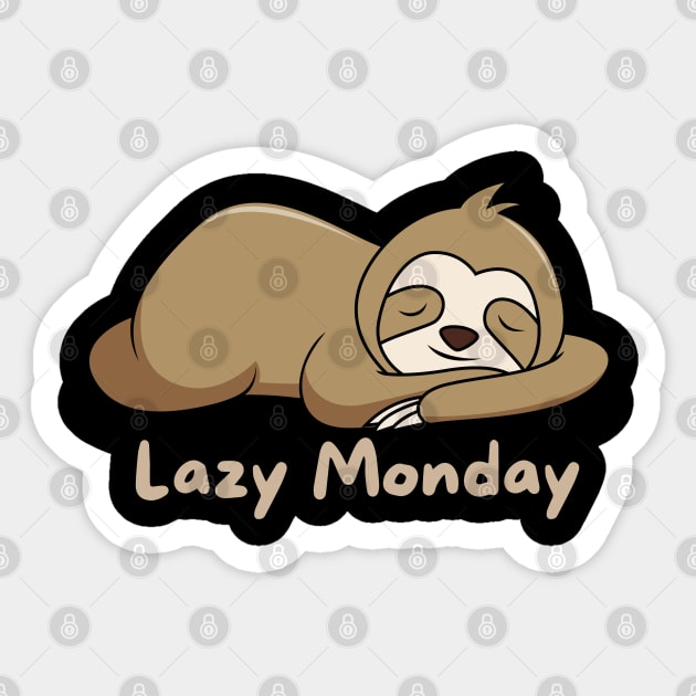 Lazy Monday Cute Sloth Sticker by Artist usha